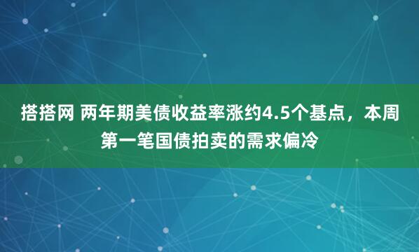 搭搭网 两年期美债收益率涨约4.5个基点，本周第一笔国债拍卖的需求偏冷